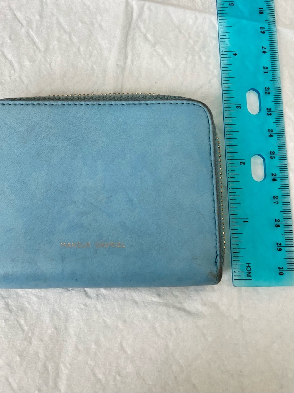 MANSUR GAVRIEL LT BLUE SMALL WALLET - Picture 8 of 11